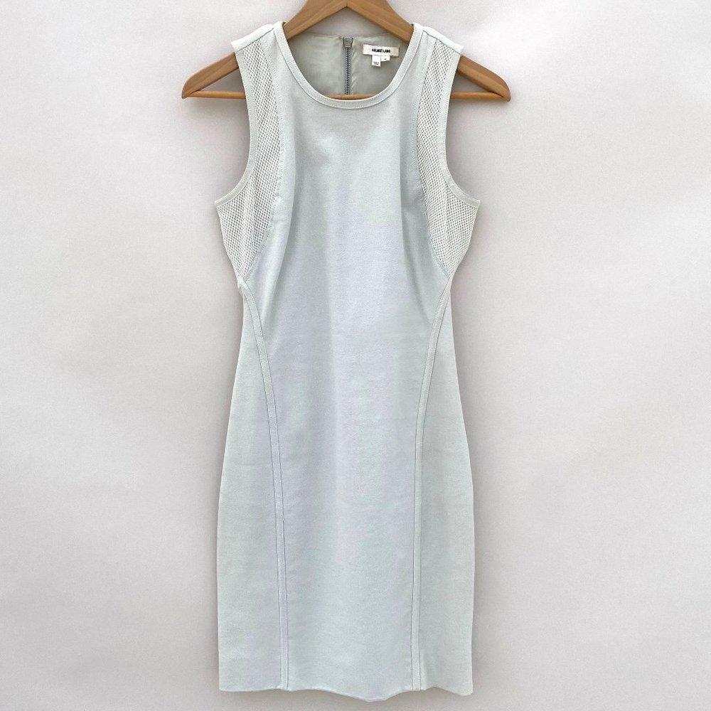 Helmut Lang Mini Sheath White Mini Dress Cut Out Back size 2